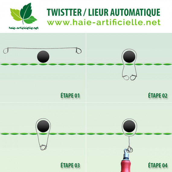 Kit Twister, lieur automatique, liens, fils de fer, brise-vue, grillage,  Nortène, achat, pas cher