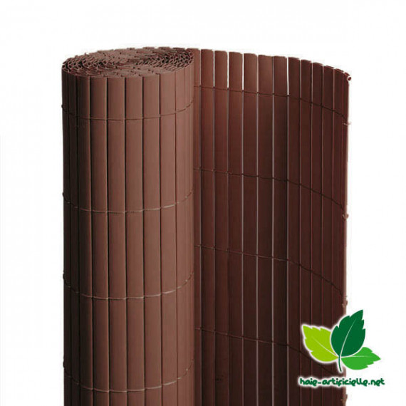 Canisse En PVC Double Face Marron