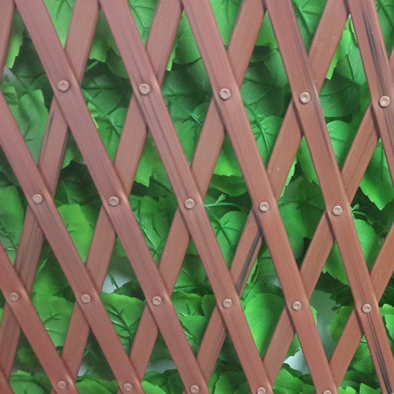 Treillis PVC Extensible feuilles de rosier sur support PVC