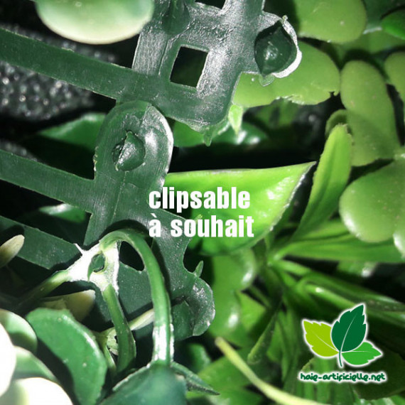 Mur Végétal Artificiel OASIS 1m x 1m avec clips intégrés