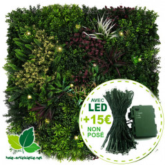 Mur Végétal Artificiel OASIS 1m x 1m avec LED