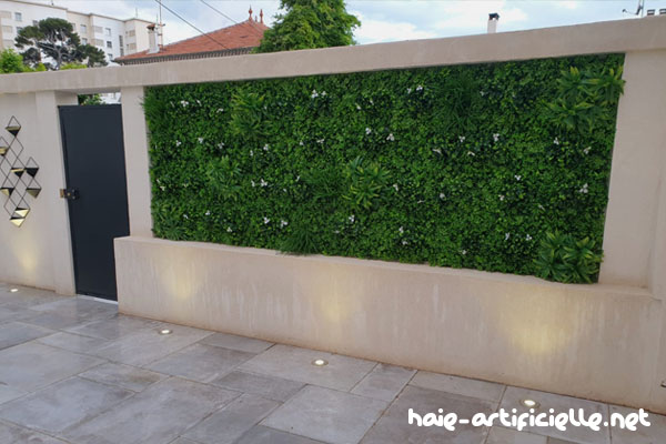 mur végétal synthétique imitation feuillage liseron