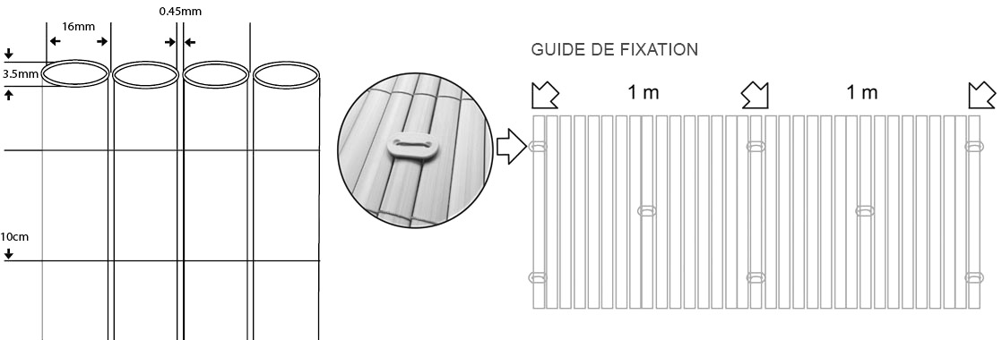 Distributeur Canisse PVC Gris clair - France Green 1m20 x 3m