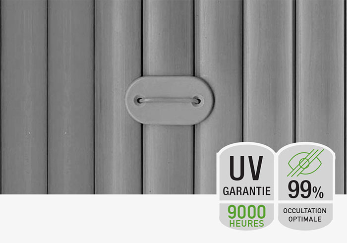 CC, Canisse PVC Ovale, 1X3M, Gris