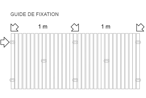 fixation canisse pvc